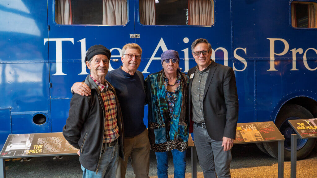 Partners of the Bruce Springsteen Archives & Center for American Music. L-R Garry Tallent, Bob Santelli, Stevie Van Zandt, Andrew Mosker
