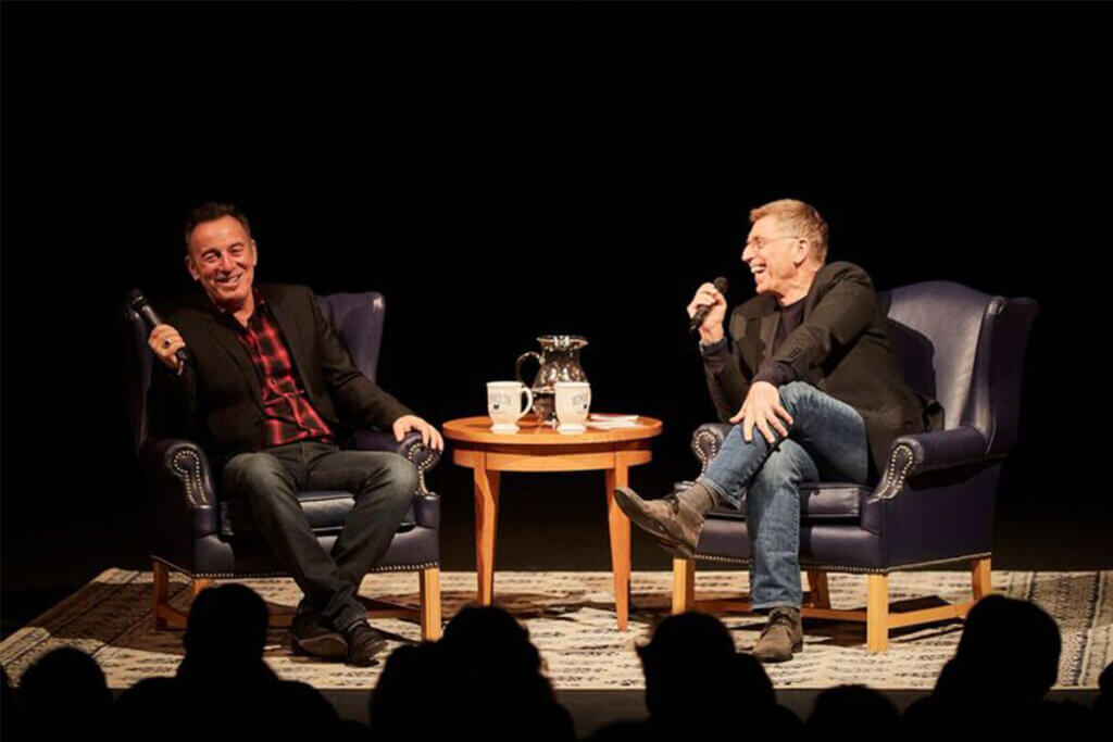 Bruce Springsteen and Bob Santelli