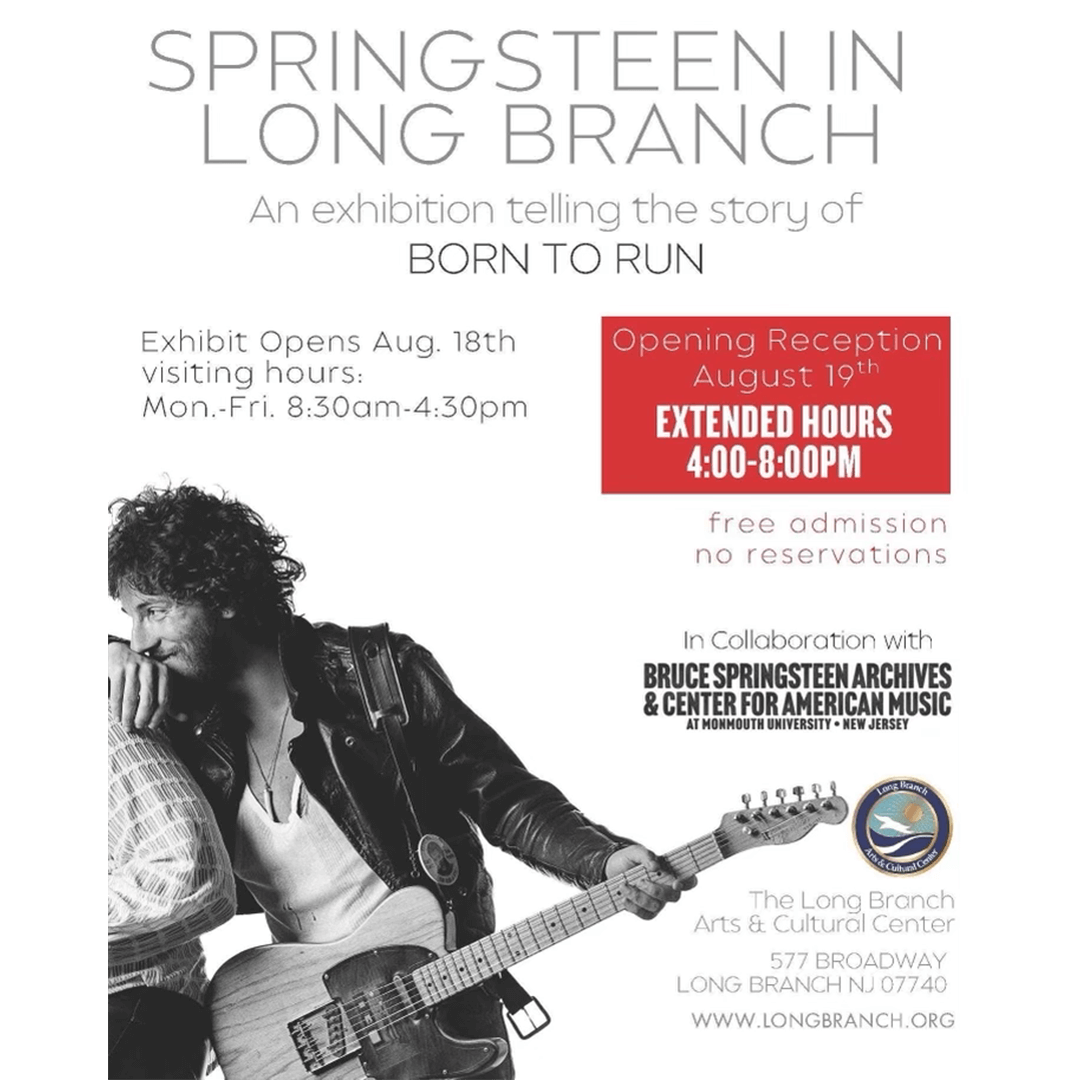 Springsteen in Long Branch Gallery Opening Graphic
